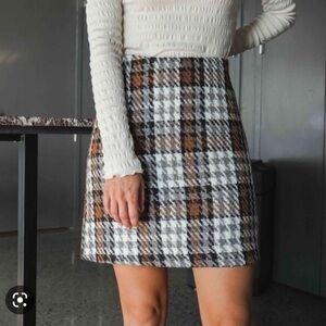 Vero Moda Wool Houndstooth Skirt, New with Tags